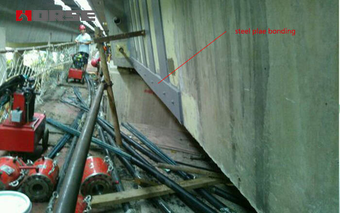 Xinyi bridge reinforcement with steel plate