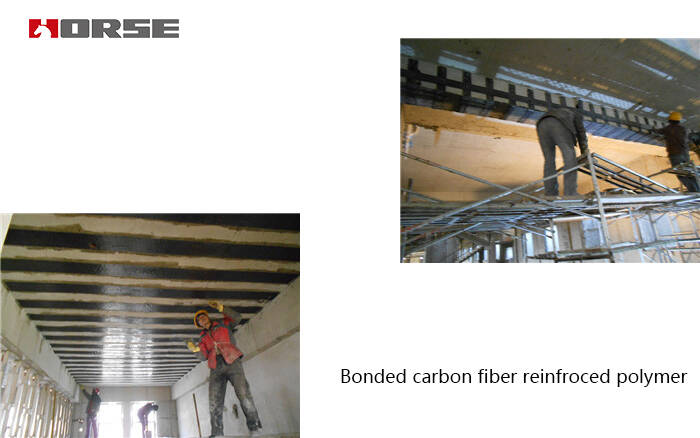 carbon fiber reinfroced polymer(CFRP) wrap.