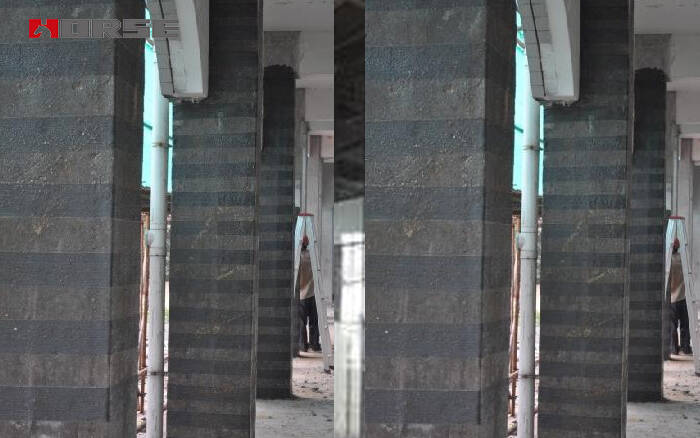 Externally bonded carbon fiber reinfroced(CFRP) fabric on RC column