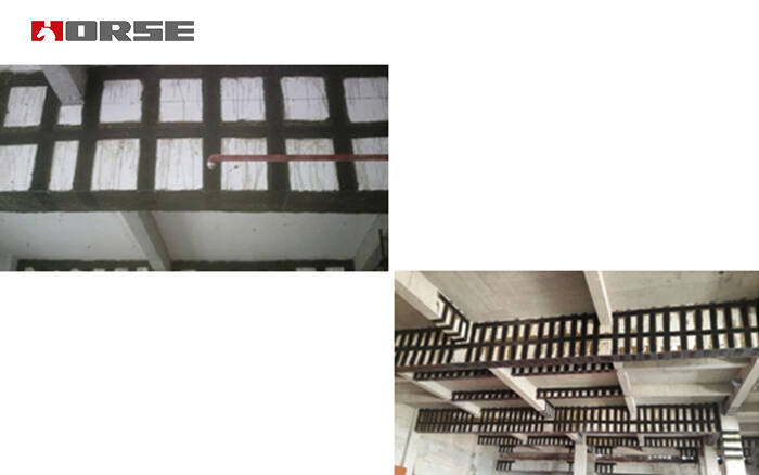 Reinforcement of frame beam by carbon fiber fabric