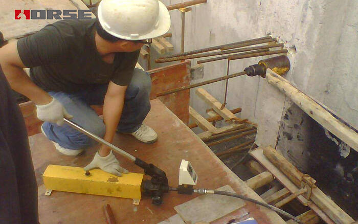 Reinforcement steel bar pull-out test