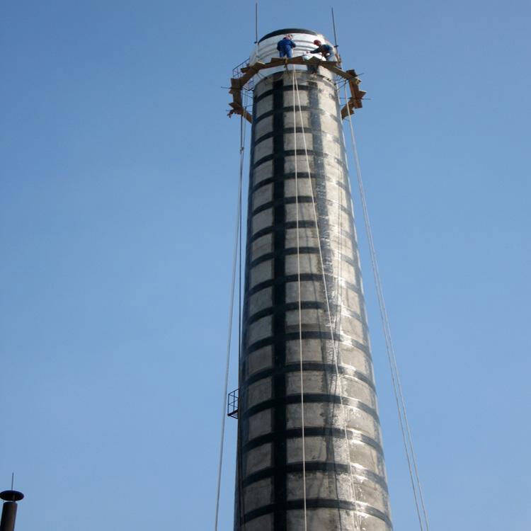 Carbon fiber reinforced 60m cracked chimney