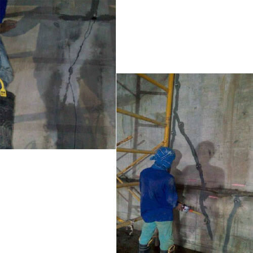 Structural Crack Repair Preparation and Injection