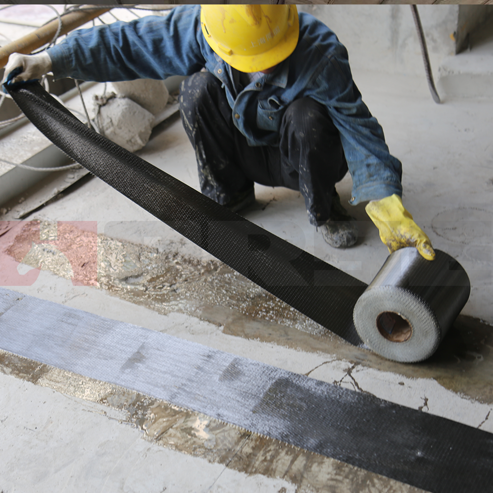 Reinforcement Of Existing Slabs With UD Carbon Fiber Cloth
