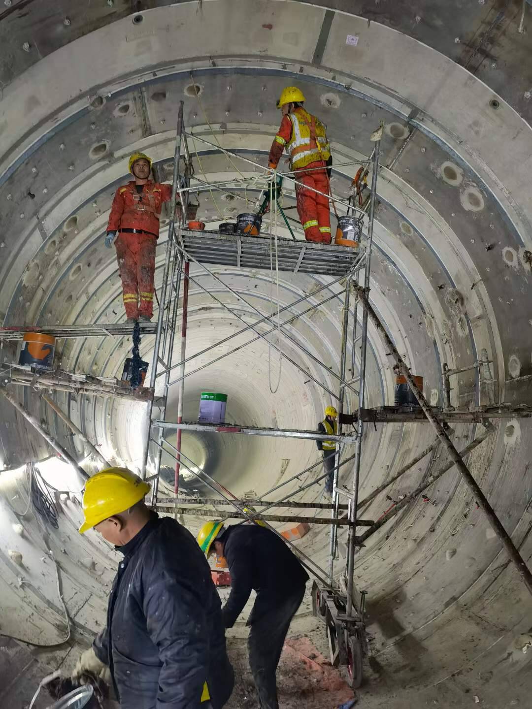 Subway Tunnel Strengthening with HM-120M Steel Jacketing Adhesive