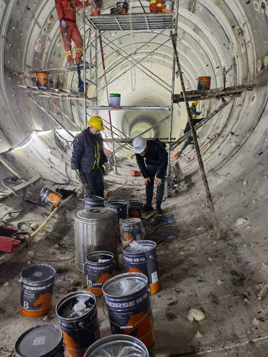 Subway Tunnel Strengthening with HM-120M Steel Jacketing Adhesive