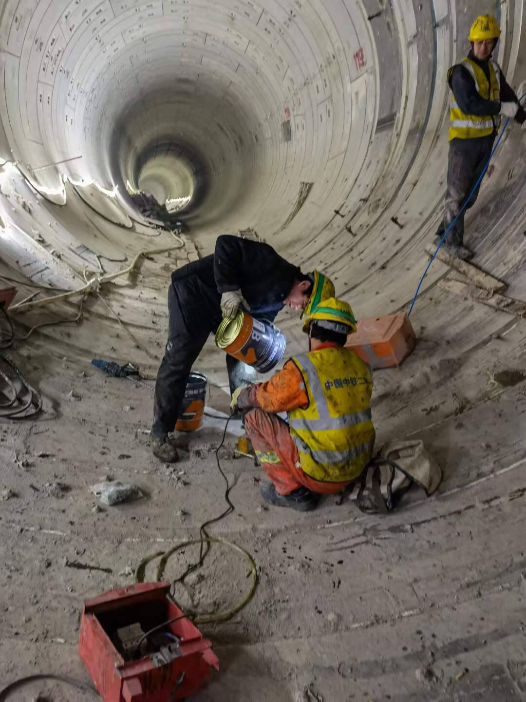 Subway Tunnel Strengthening with HM-120M Steel Jacketing Adhesive