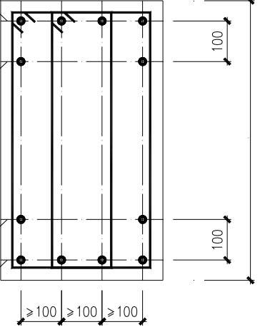 Beam planting section enlargement