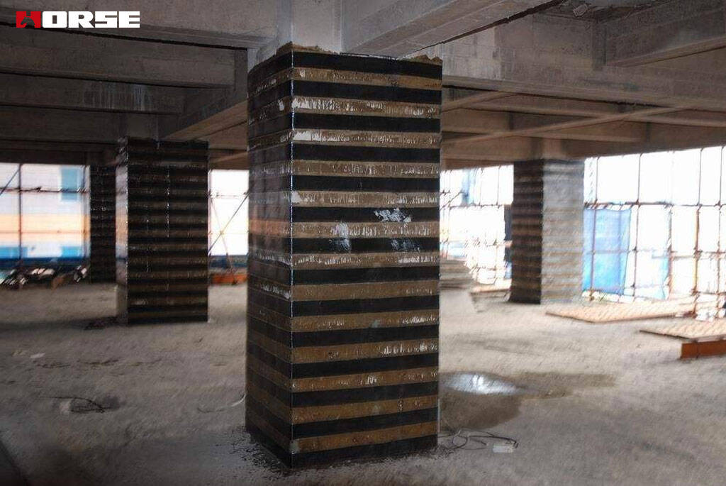carbon fibre wrap load-bearing column