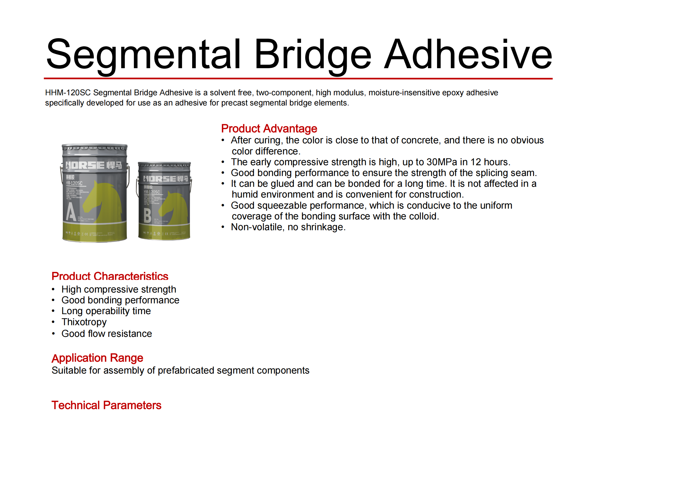 Segmental Bridge Adhesive For Bridge 