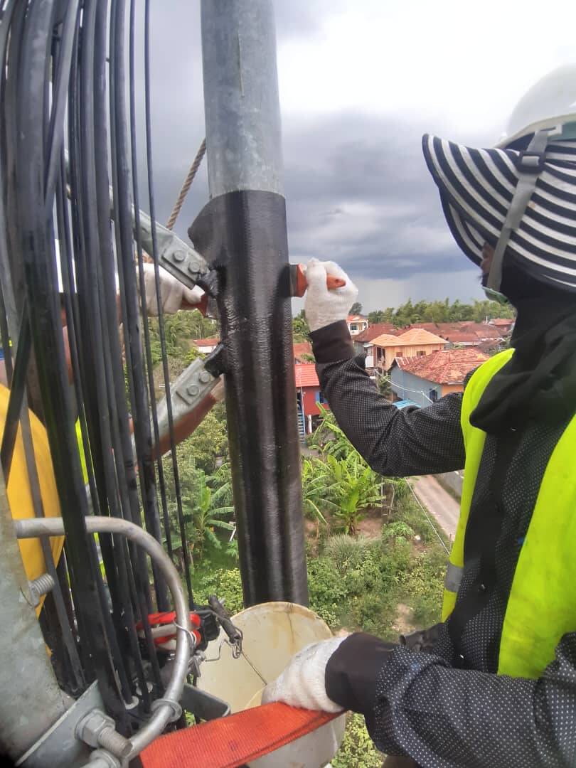 Steel Telecom Tower Repair using Carbon FRP