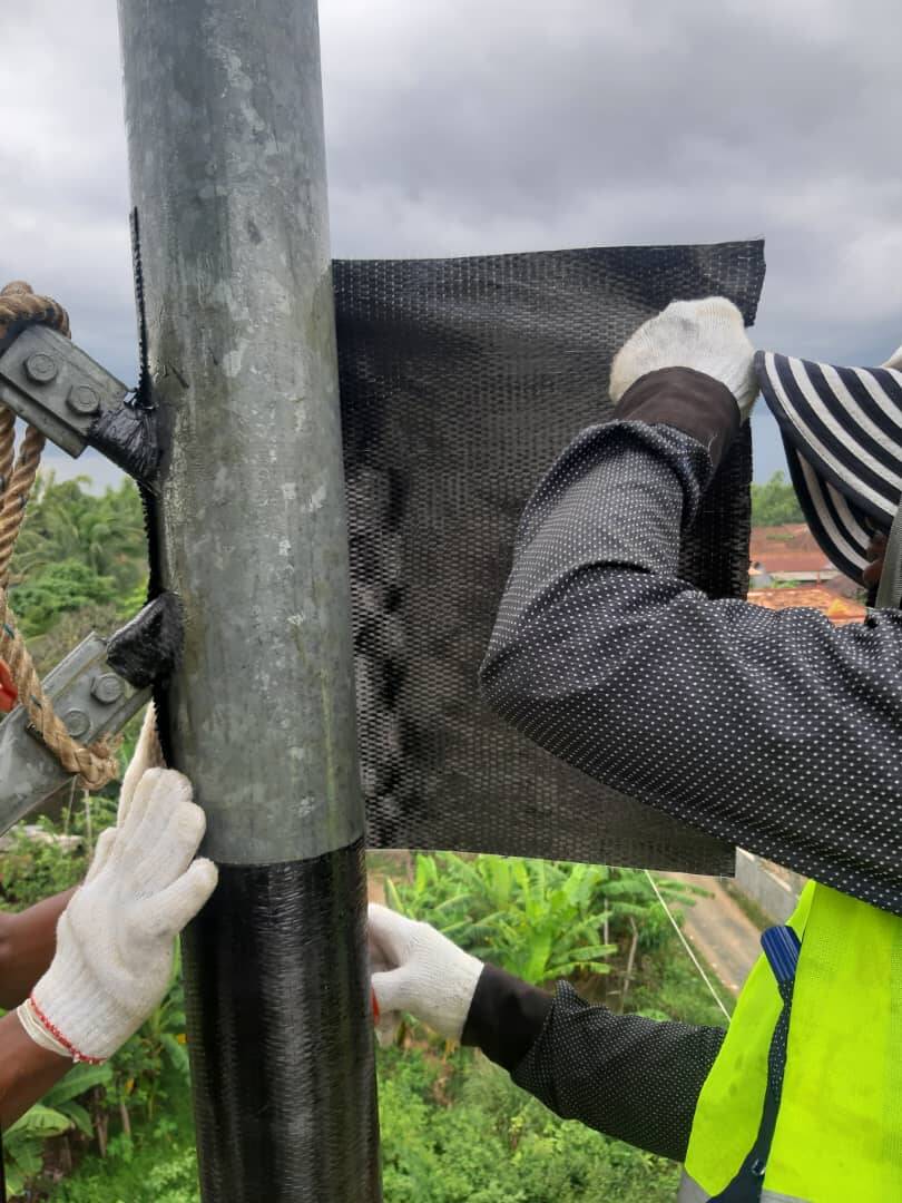 Steel Telecom Tower Repair using Carbon FRP