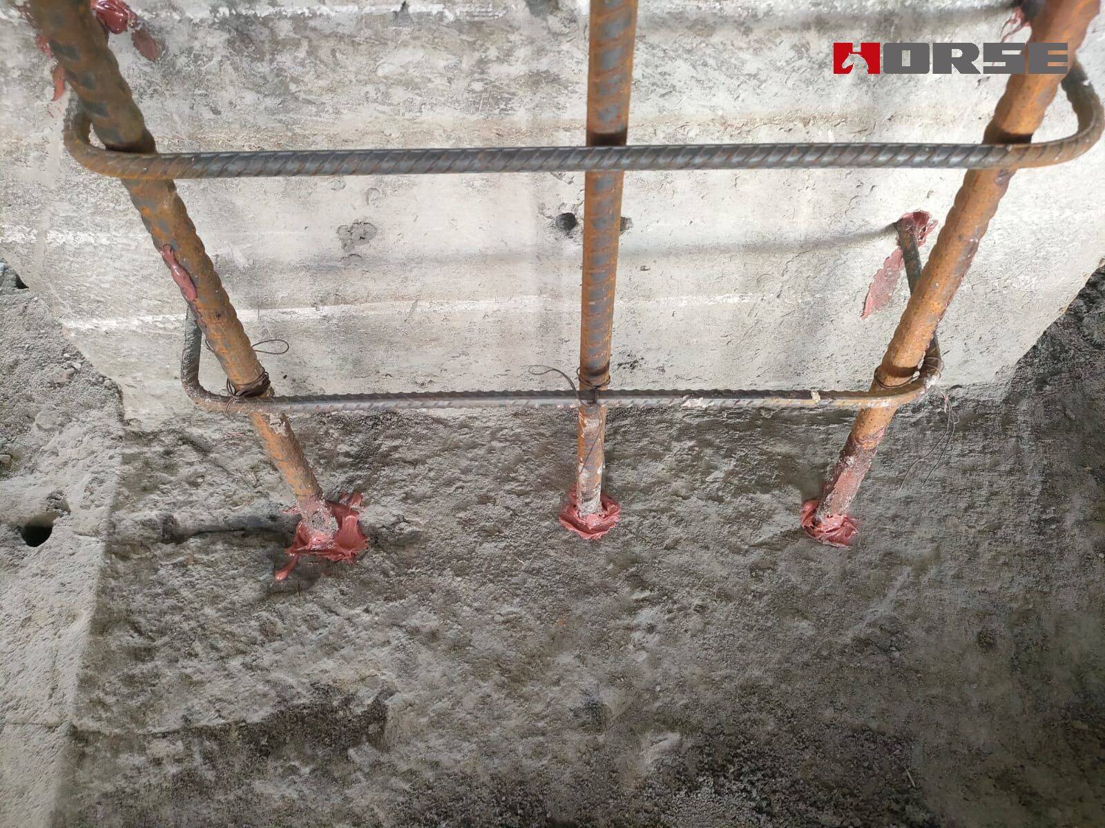 Retrofitting Of Columns Using HM-500 Injectable Chemical Anchor