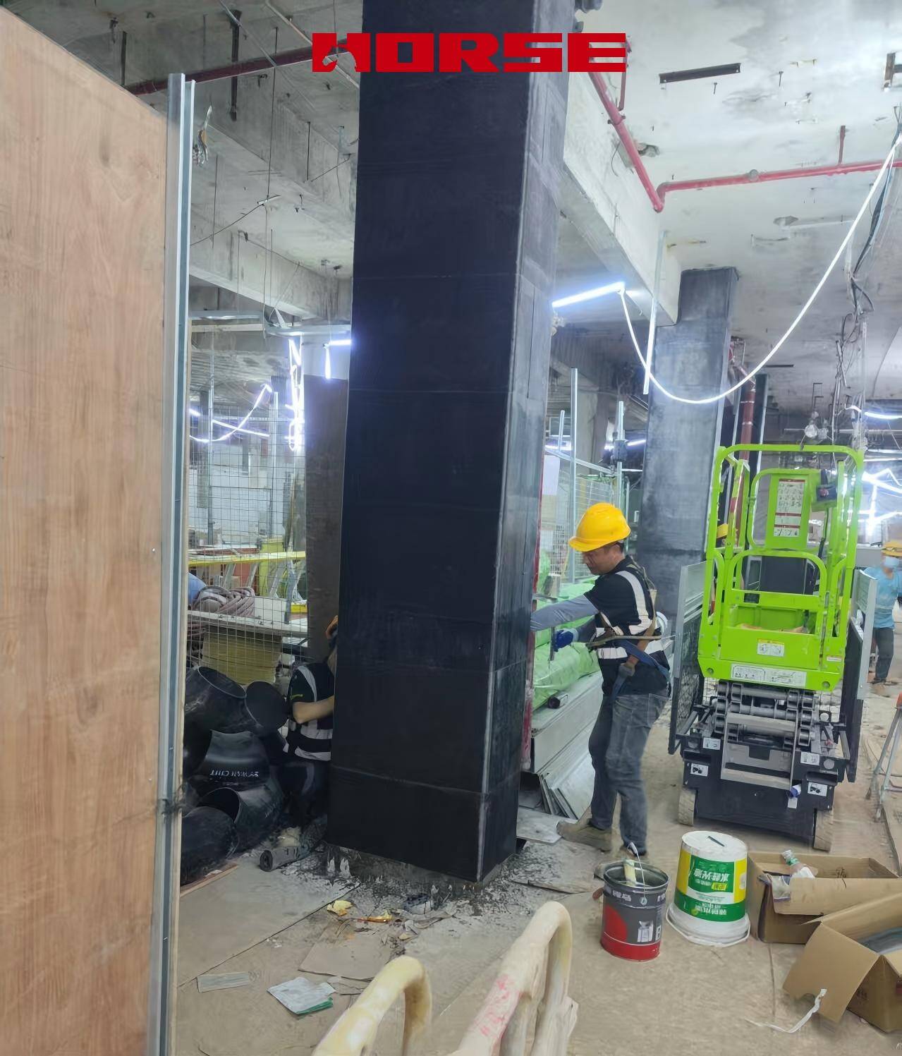 Carbon fiber improves the bearing capacity of columns Carbon fiber improves the bearing capacity of columns