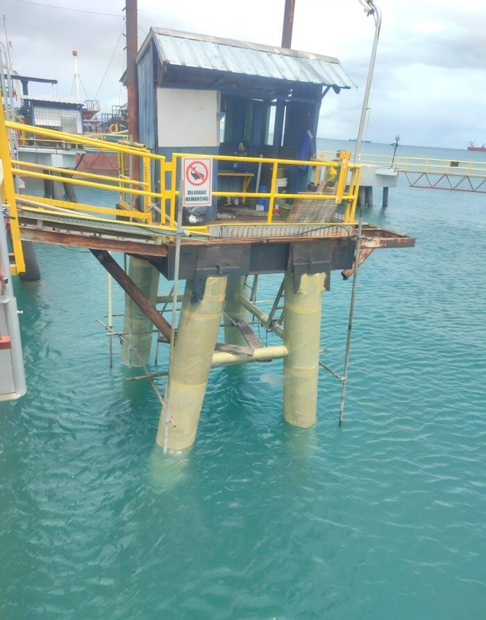 FRP Composite Strengthening Port Terminal in Indonesia FRP Composite Strengthening Port Terminal in Indonesia