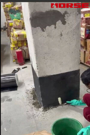 Repair of Cracks in Warehouse Concrete Columns with Carbon Fiber Repair of Cracks in Warehouse Concrete Columns with Carbon Fiber