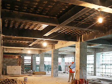 Hospital retrofitting - CFRP composite strengthening