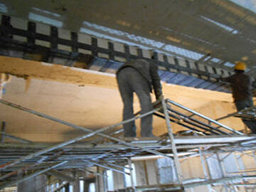 Structural strengthening of old apartment by steel plate and CFRP