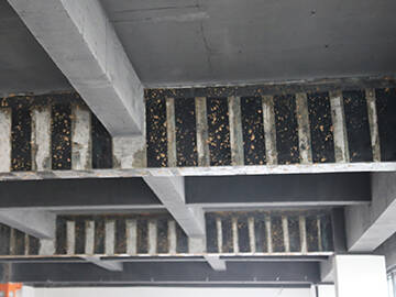 Structural beam strengthening with crack injection and FRP wrap