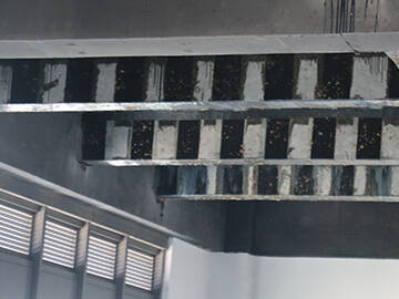 Old industrial factory building retrofitting by fiber reinforced polymer(FRP) fabric 