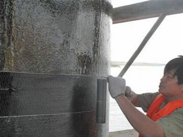 Carbon fiber wrap for column strengthening