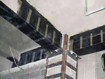 Structural retrofitting of underground garage by carbon wrap
