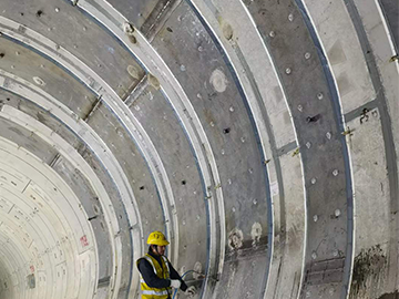 Subway Tunnel Strengthening with HM-120M Steel Jacketing Adhesive