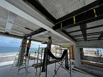 Carbon Fiber(CFRP) Reinforcement For Seaside Villas in Antigua and Barbuda